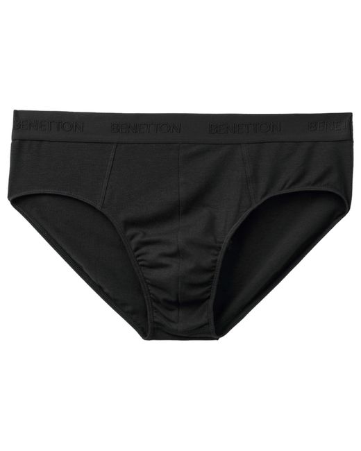 Benetton Black Briefs 3xkp2s009 Underwear for men