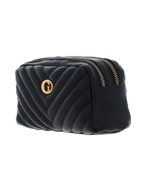 Guess Black Double Cosmetic Bag