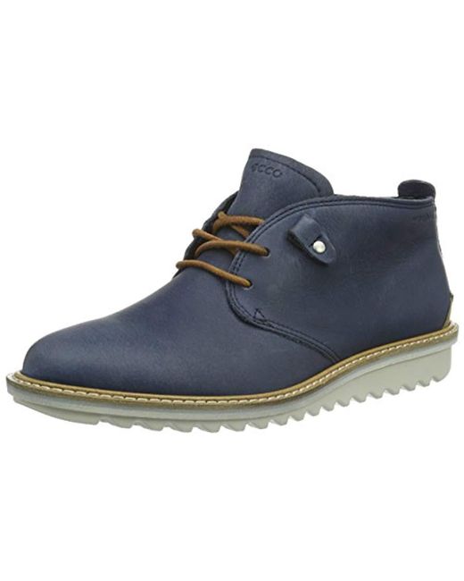 Ecco Elaine Flatform Ankle Boots in Blue Lyst UK