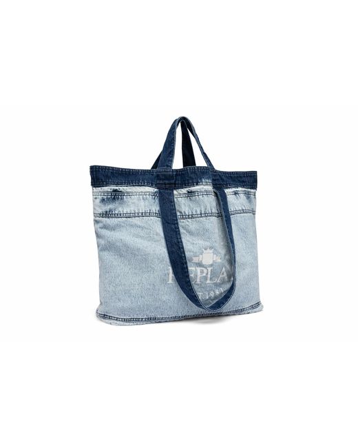Replay Blue Women's Bag Made Of Cotton