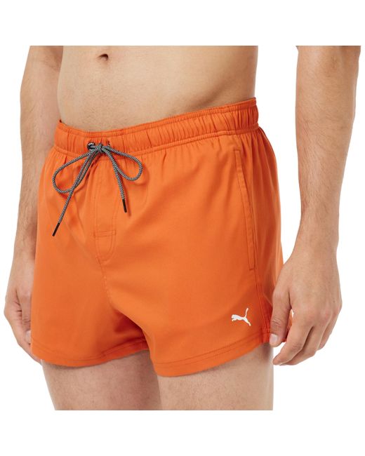 PUMA Lengte Zwemshorts Boardshorts in het Orange voor heren