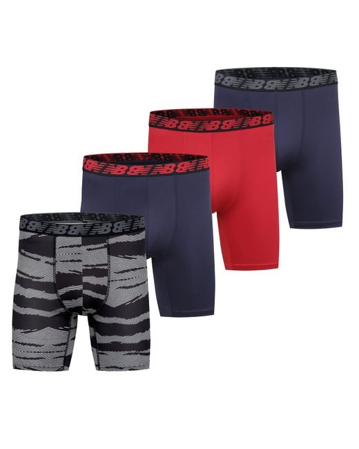 New Balance Red Standard 5" Performance No Fly Boxer Brief for men