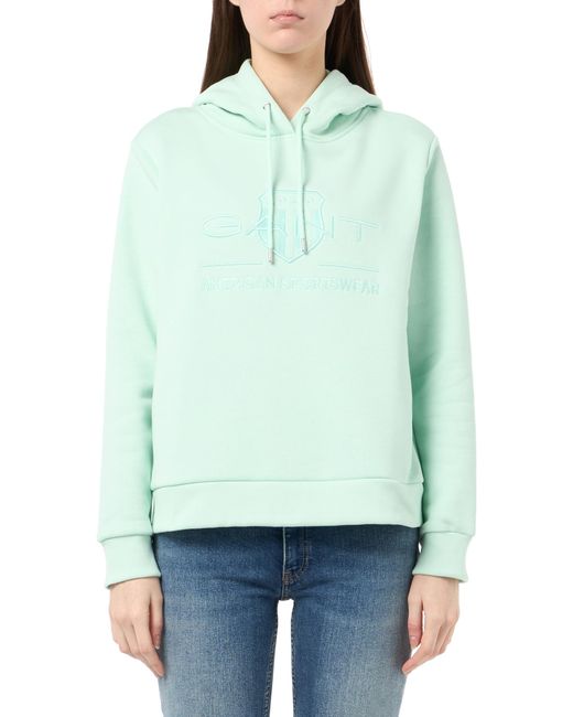 Gant Green REG Tonal Shield Hoodie Kapuzenpullover