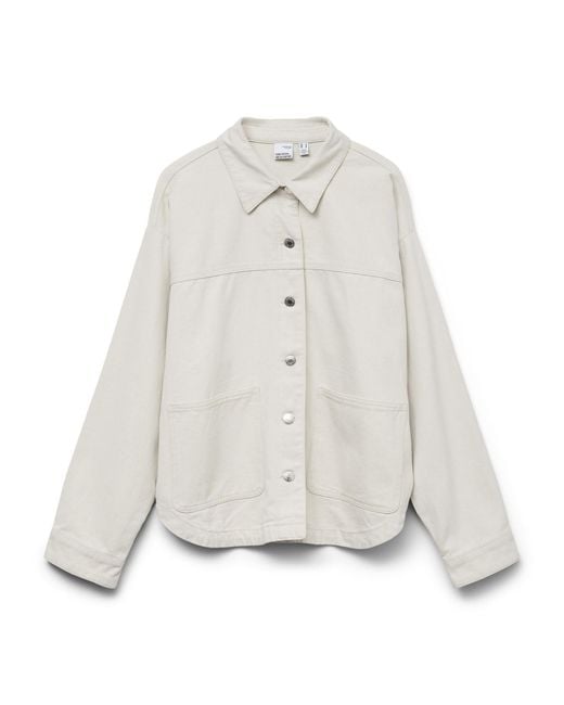 Shacket VMJAMIE Denim Jacket Birch L Birch L di Vero Moda in White