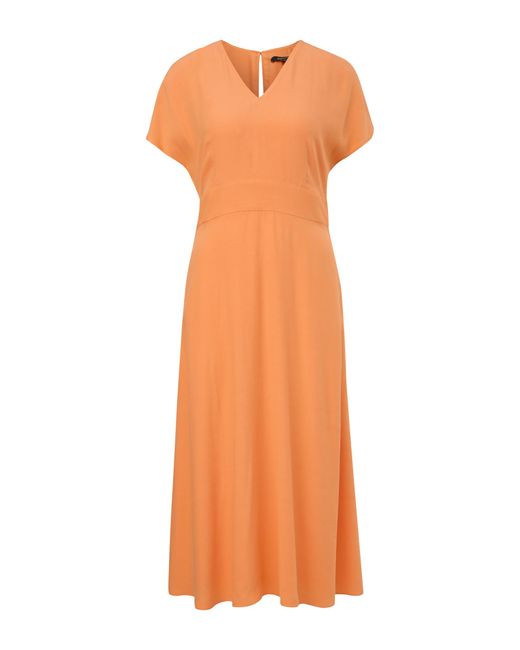 Comma, Orange Midi Kleid aus Satin