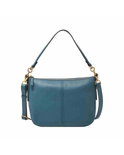 Fossil Jolie Blue Leather Crossbody Bag Lyst UK
