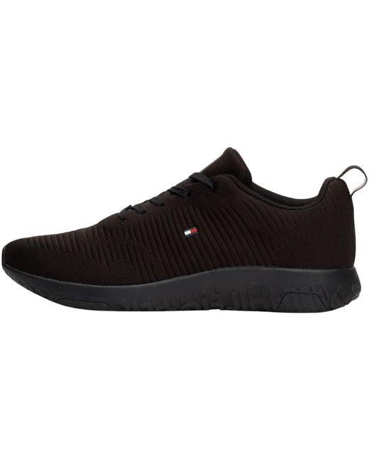 Corporate Knit Rib Runner Fm0fm02838 Tommy Hilfiger de hombre de color Black