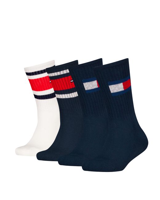 Flag & Sport Stripe Calcetines clásicos Tommy Hilfiger de color Blue