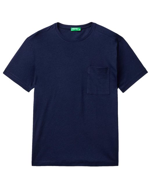 Benetton 33cmu101r T-Shirt in Blue für Herren
