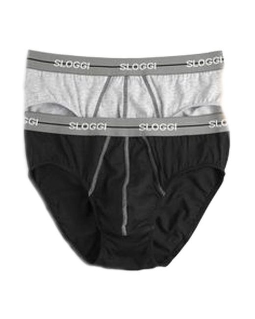 Sloggi Men Start Midi C2P Slip in Gray für Herren