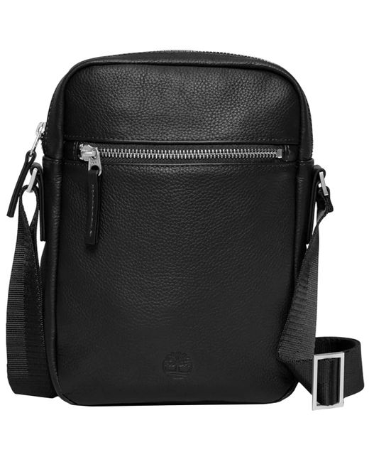 Timberland Black Shoulder Bag For Men Tb0a6mu5001 Cross Body Leather Uniqua Nero for men