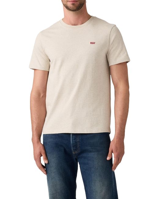 Levi's Ss Original Hm Tee White Peppercorn Heat in het Blue voor heren
