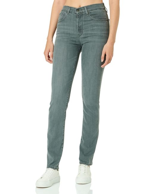 Levi's Blue 724 High Rise Straight Jeans