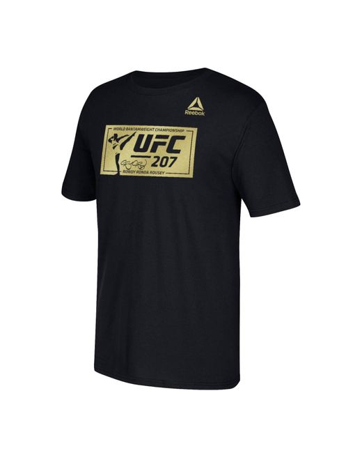 Reebok Ronda Rousey Crossfit Black Ufc 207 "box Logo T-shirt Cr5402 for men