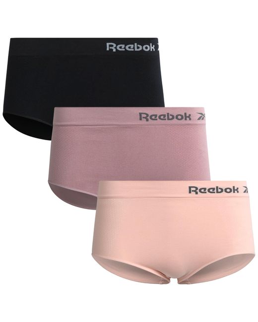 Reebok Pink 3 Pack Performance High Waisted Seamless Underwear For