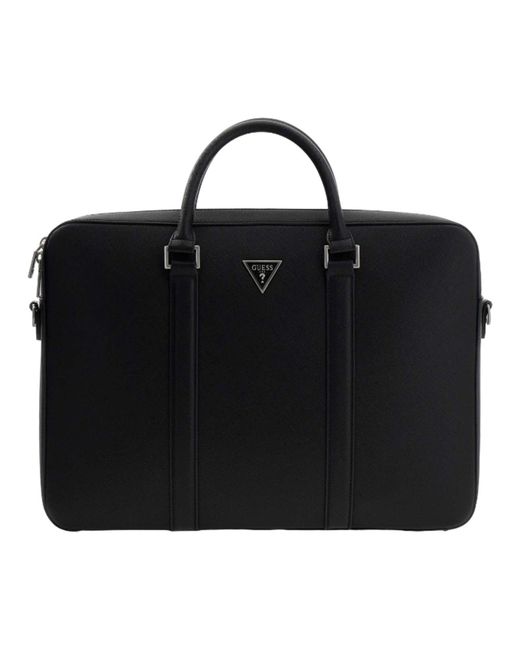 Guess Business Tas Met Laptopvak Milano Laptop Bag Black Zwart voor heren