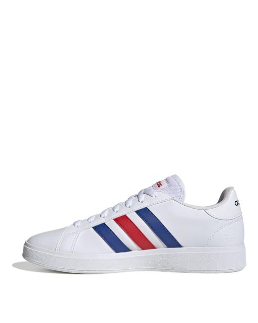 Adidas White Grand Court Td Lifestyle Court Casual Sneakers for men