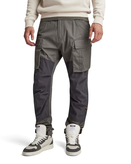 Cargo cónico Regular 3D 2.0 Pantalones G-Star RAW de hombre de color Gray