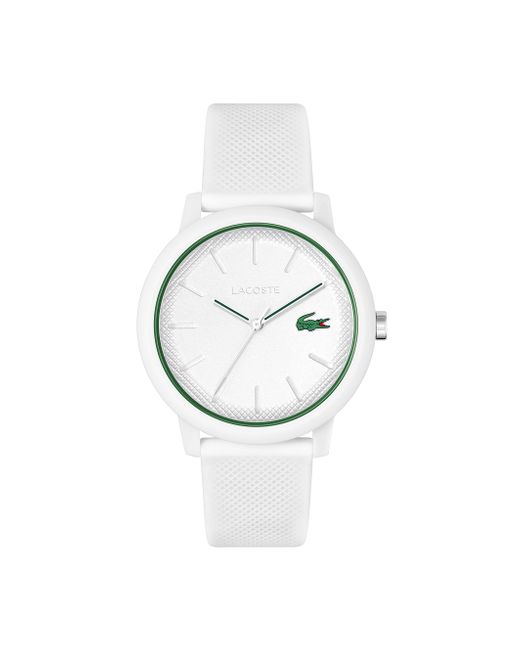 Lacoste Analogue Quartz Watch For Men With White Silicone Bracelet - 2011169 for men
