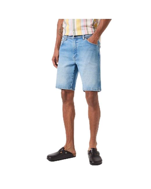 Wrangler Blue Texas Denim Shorts for men