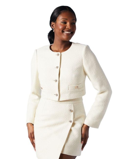 Coast Natural Boucle Crop Jacket
