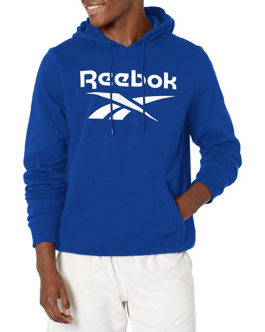 Reebok Blue Big Logo Hoodie Sweatshirt for men