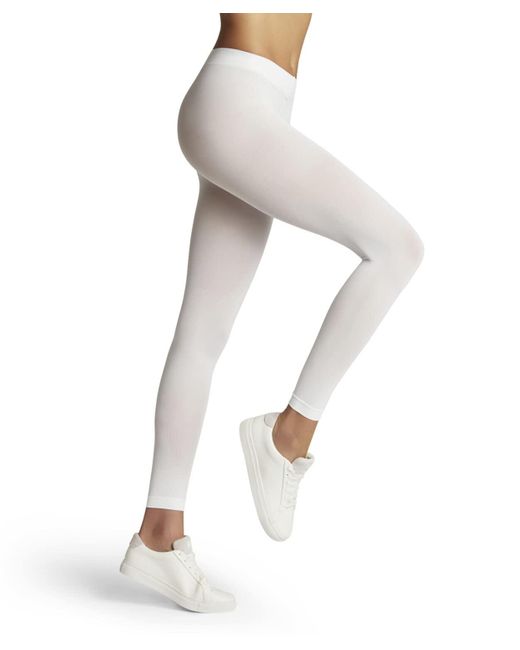 Falke White Leggings Pure Matt 50 DEN W LE halb-blickdicht einfarbig 1 Stück