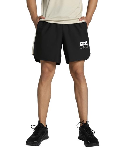PUMA Black Fuse 7" 4-way Stretch Training Shorts for men