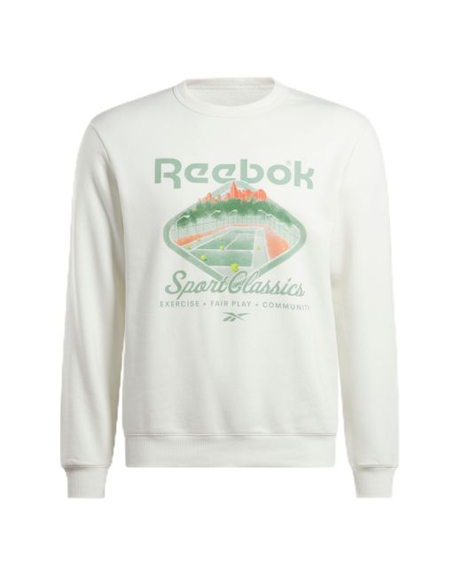 Reebok Gray Court Classics Sweater for men