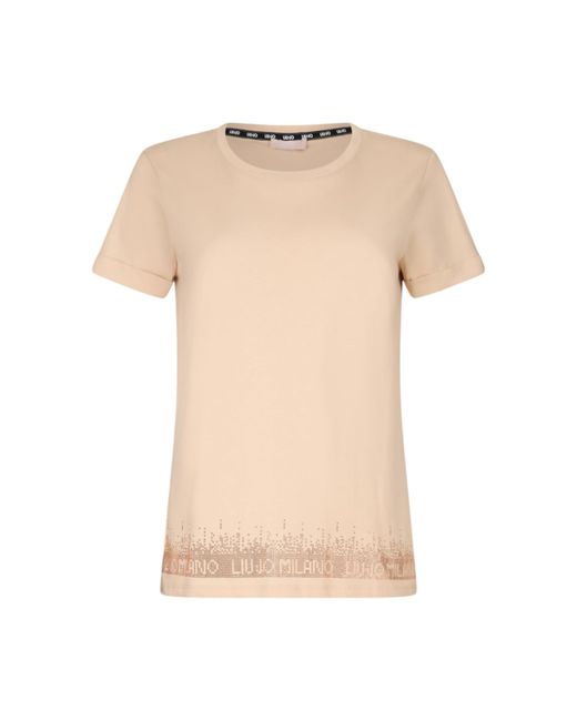 Liu jo T-shirt Donna Beige Ta5180js923 m9250 BEIGE M di Liu Jo in Blue
