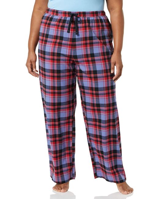 Pantalón para Dormir de Franela Amazon Essentials de color Red