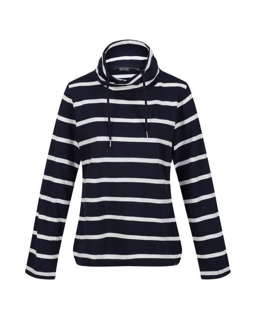 Regatta Blue S Helvine Striped Sweatshirt Fleece