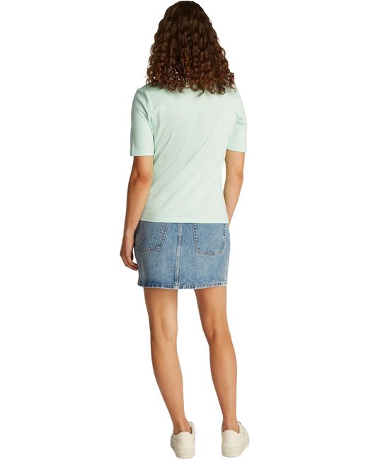 Polo de ga Corta para Mujer Regular Fit Tommy Hilfiger de color Black
