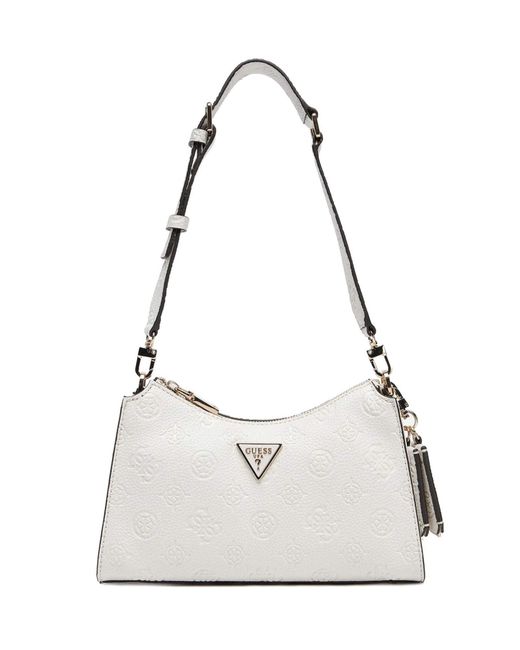 Guess Cresidia Top Zip Schoudertas in het White