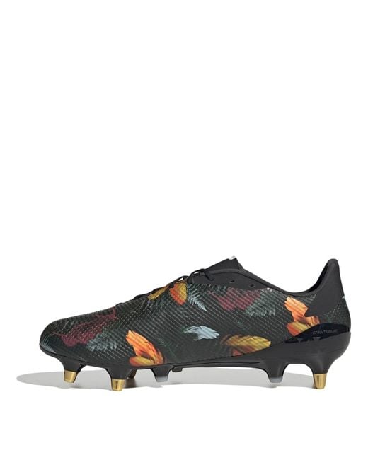 Adidas Gray S Adizero Rs7 Sg Rugby Boots Black/white/gold 12 for men