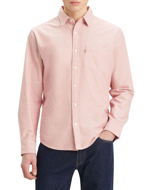 Levi's Pink Sunset 1-pocket Standard Button Down Collar Shirt for men