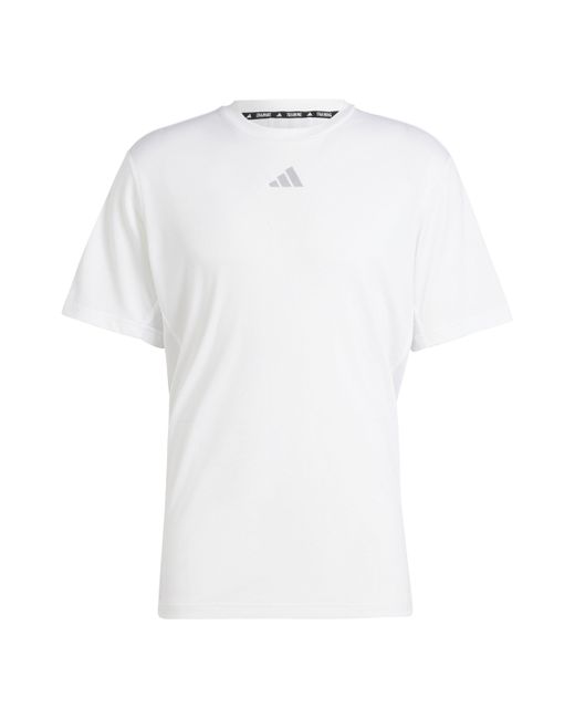 HIIT Workout 3-Stripes Tee T-Shirt Adidas pour homme en coloris White