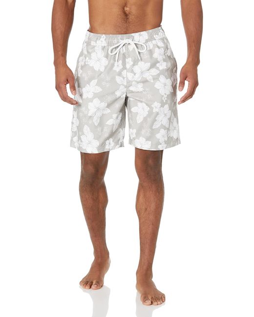 Short de bain à séchage rapide pour homme 22,9 cm Amazon Essentials pour homme en coloris White