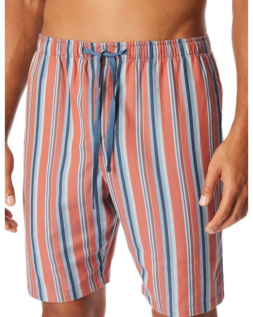 Schiesser Kurze Schlafhose-Mix + Relax Pyjamaunterteil in Red für Herren