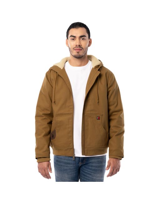 Wrangler Brown Sherpa Lined Full Zip Jacket for men