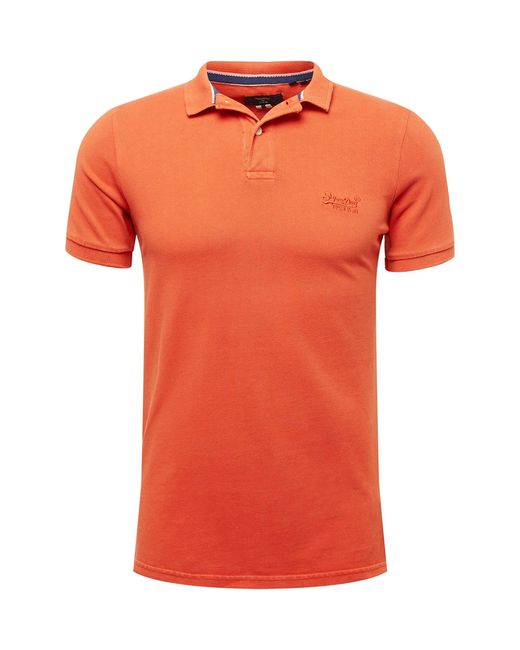 Superdry Poloshirt Voor in het Orange voor heren