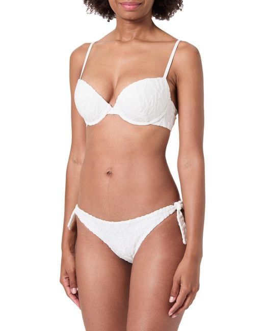 Triangle Ensemble de Bikini Emporio Armani en coloris White