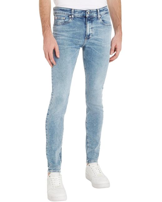 Jeans Super Skinny Pantalones Calvin Klein de hombre de color Azul | Lyst