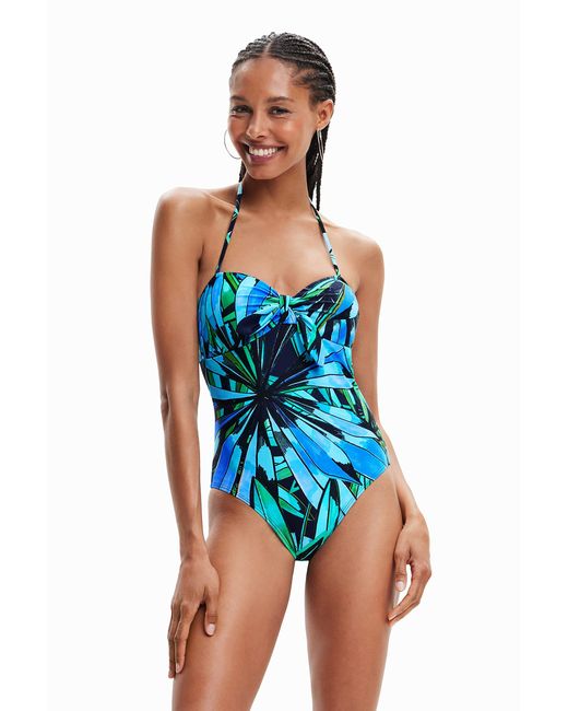 Desigual Swim_rainforest 5000 Bikini Set in het Blue