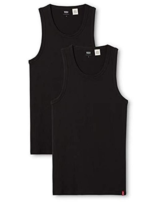 Levi's 2 Pack Sleeveless Knitted Tank Top in Black for Men | Lyst UK