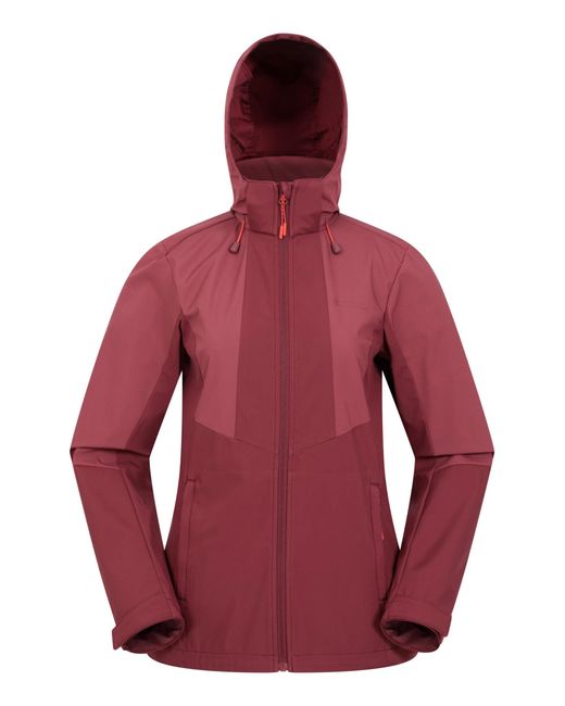Mountain Warehouse Red Ladies Rain Jacket With Zipped