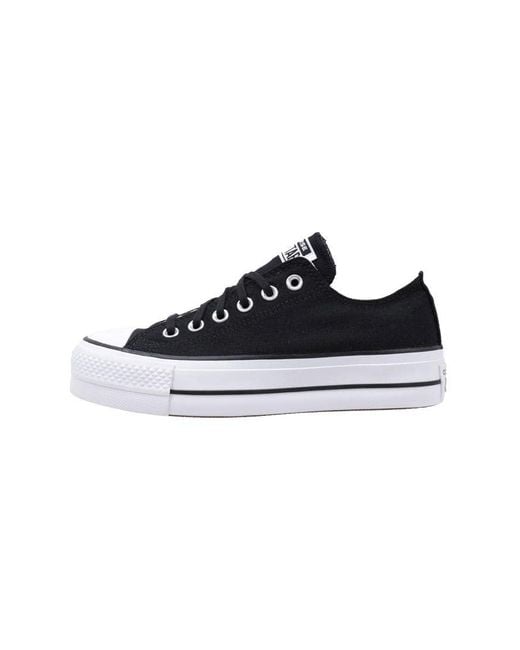 Chuck Taylor All Star Platform Leather montante Converse en coloris Black