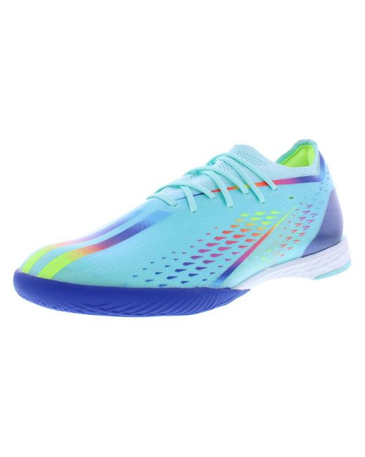 Adidas Blue X Speedportal.1 Indoor Soccer Shoes In Aqua