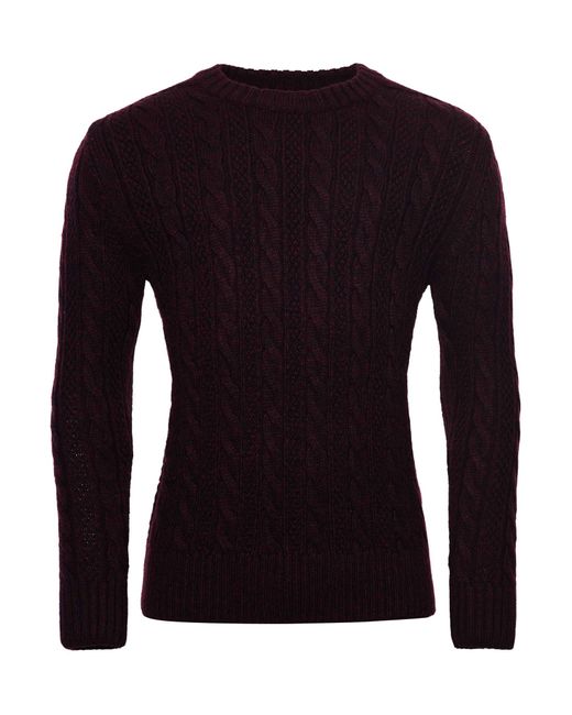 Superdry Black Jacob Crew Sweater Xx Large Bright Buck Burgundy Twist for men