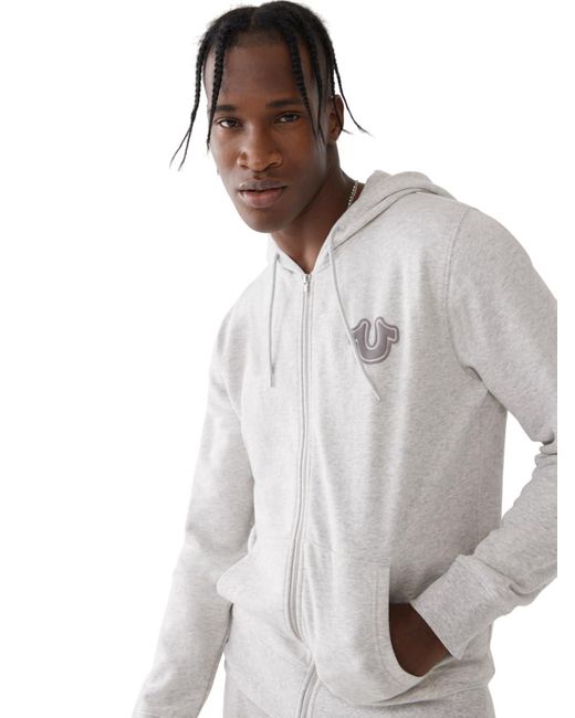 True Religion Reißverschluss Kapuzenpullover in White für Herren